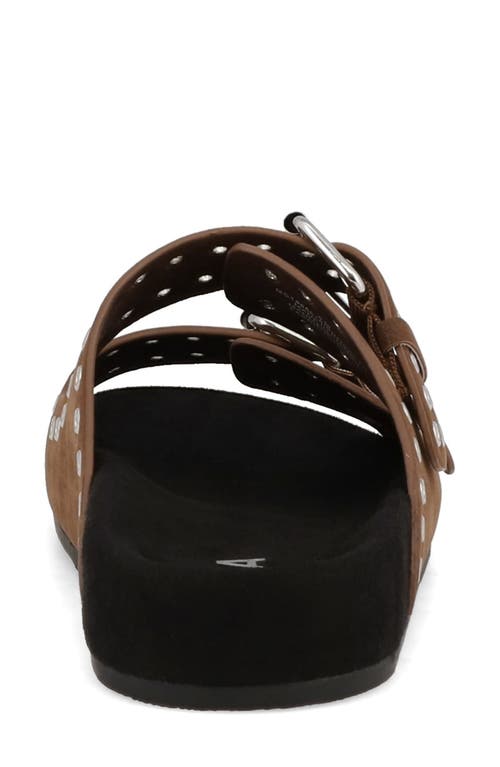 Mia Brooklyn Slide Sandal In Brown
