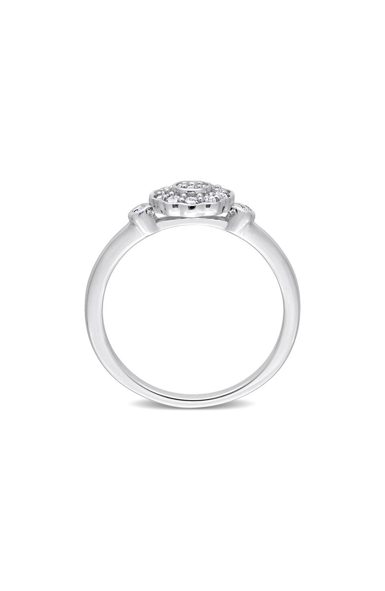 DELMAR Floral Diamond Ring - 0.21ct., Alternate, color, Silver