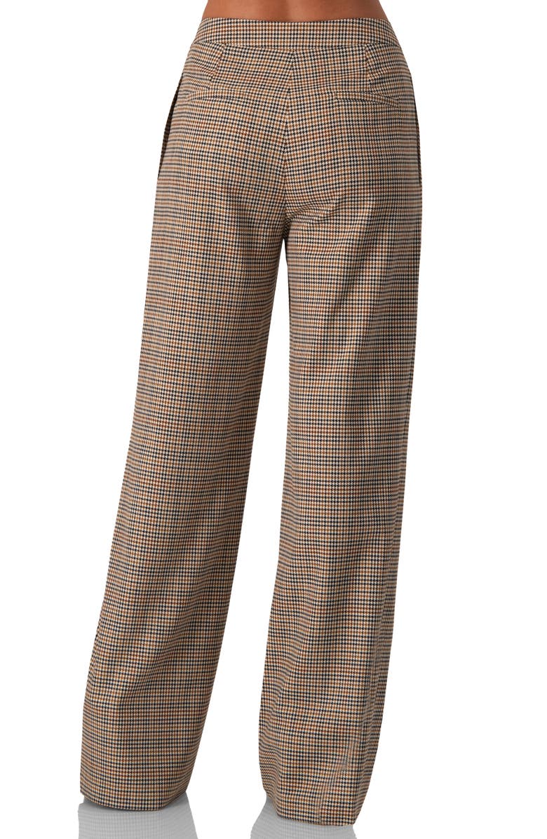 IVONNE Straight Pleated Patterned Trousers, Alternate, color, 