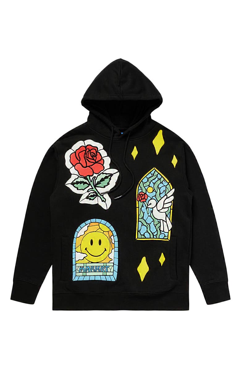 MARKET SMILEY<sup>®</sup> Cathedral Glass Graphic Hoodie, Main, color,