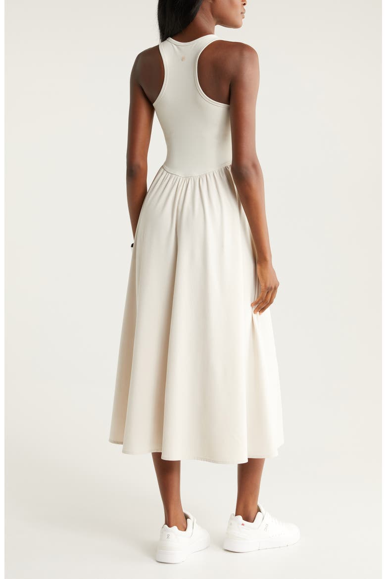 Effortless Hybrid Racerback Midi Dress, Alternate, color, MOONBEAM