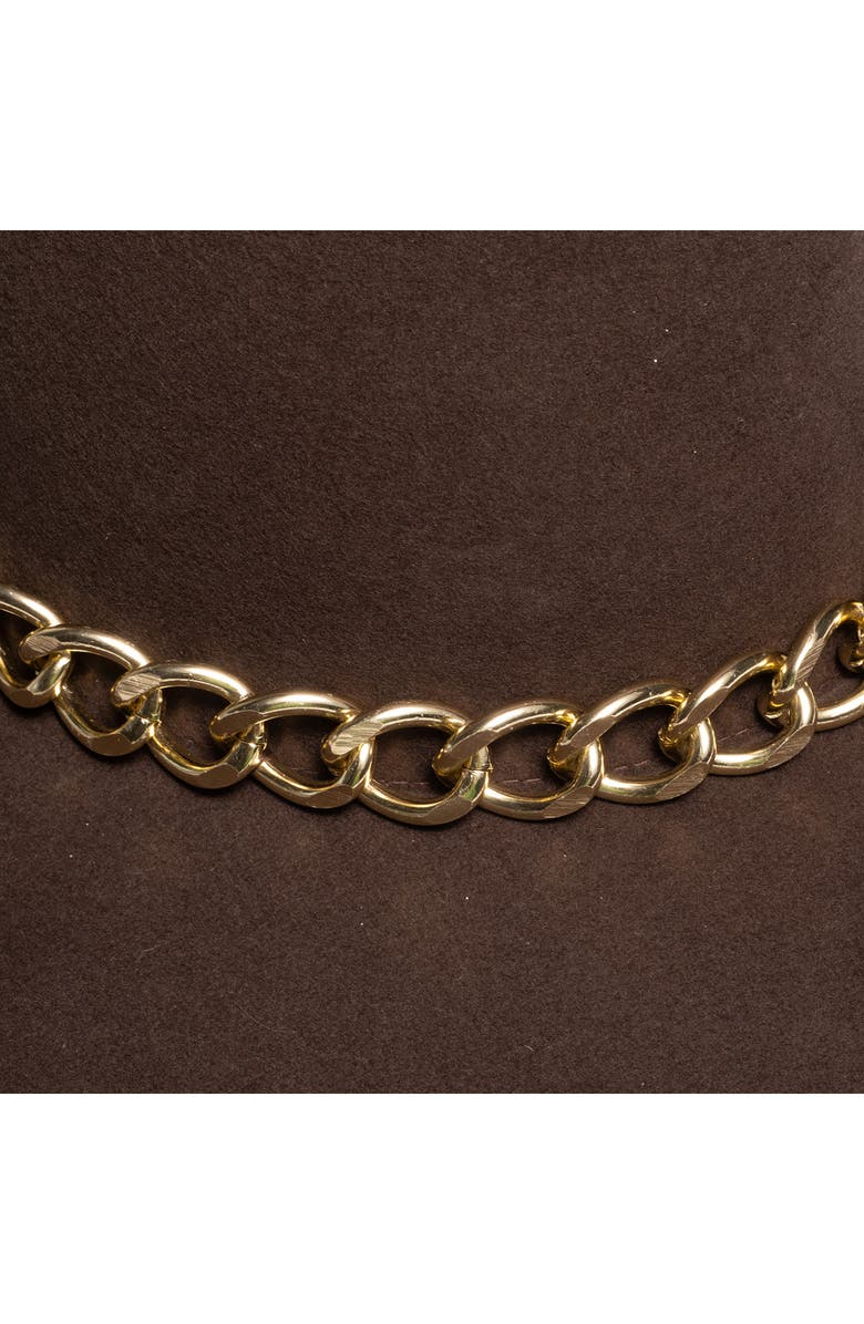 Eugenia Kim Harlowe Wool Felt Fedora, Alternate, color, Chocolate