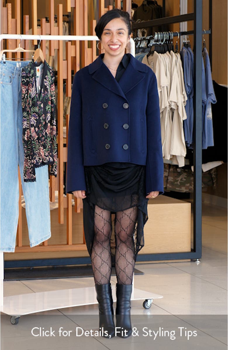 Taglio Double Breasted Wool Blend Blazer, sales video thumbnail