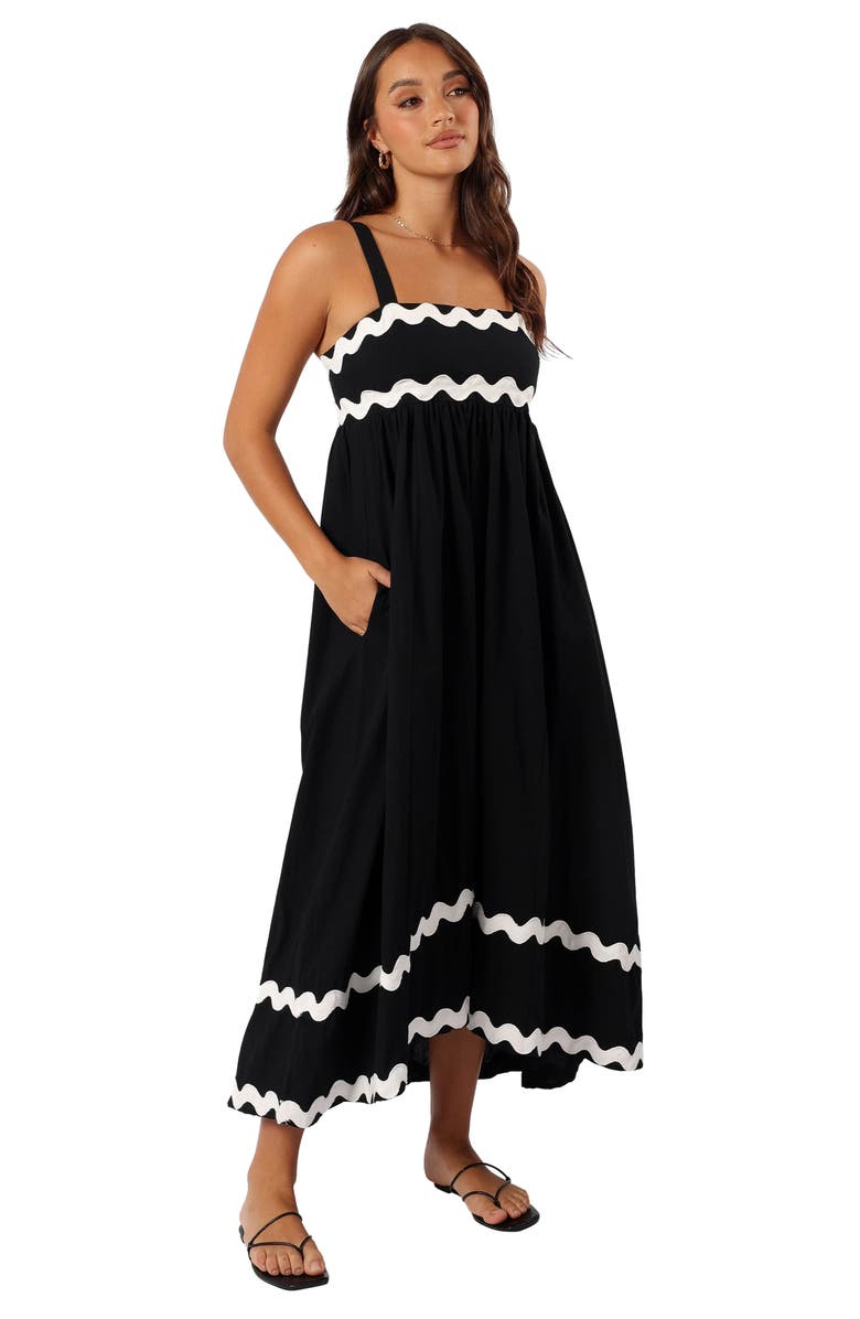 Petal & Pup Reece Rickrack Trim Midi Dress, Alternate, color, 