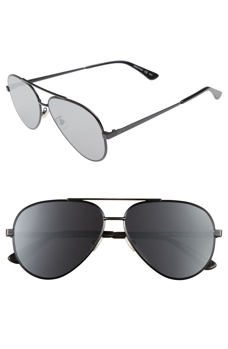 Saint Laurent Classic 11 Zero 60mm Aviator Sunglasses, Main, color, 