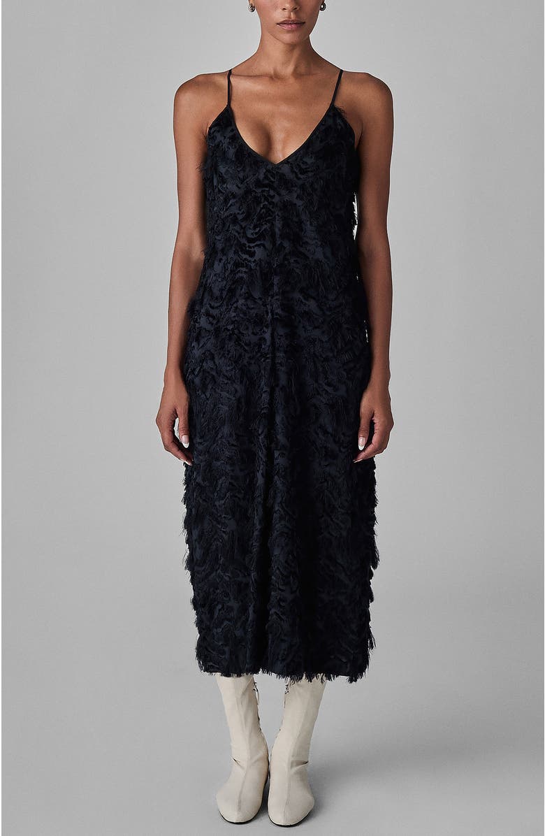 CO Evening Slip Dress in Fil Coupe, Main, color, 