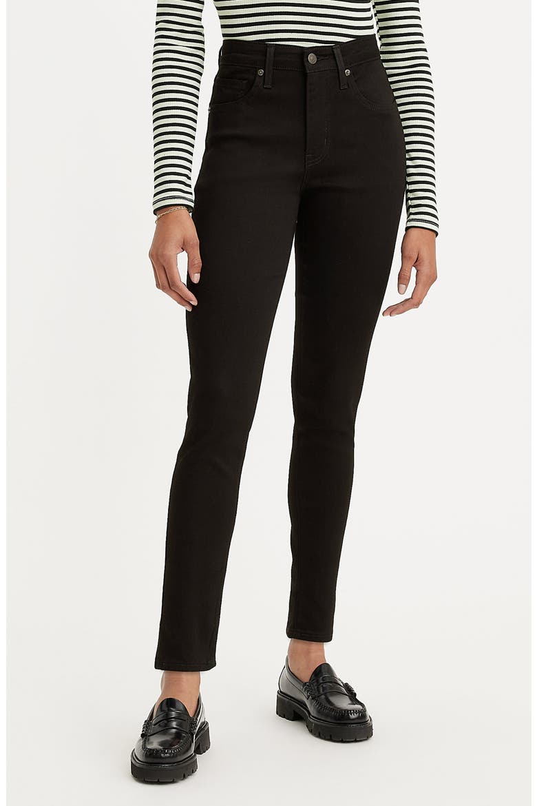 721 High Waist Ankle Skinny Jeans, Main, color, SOFT BLACK