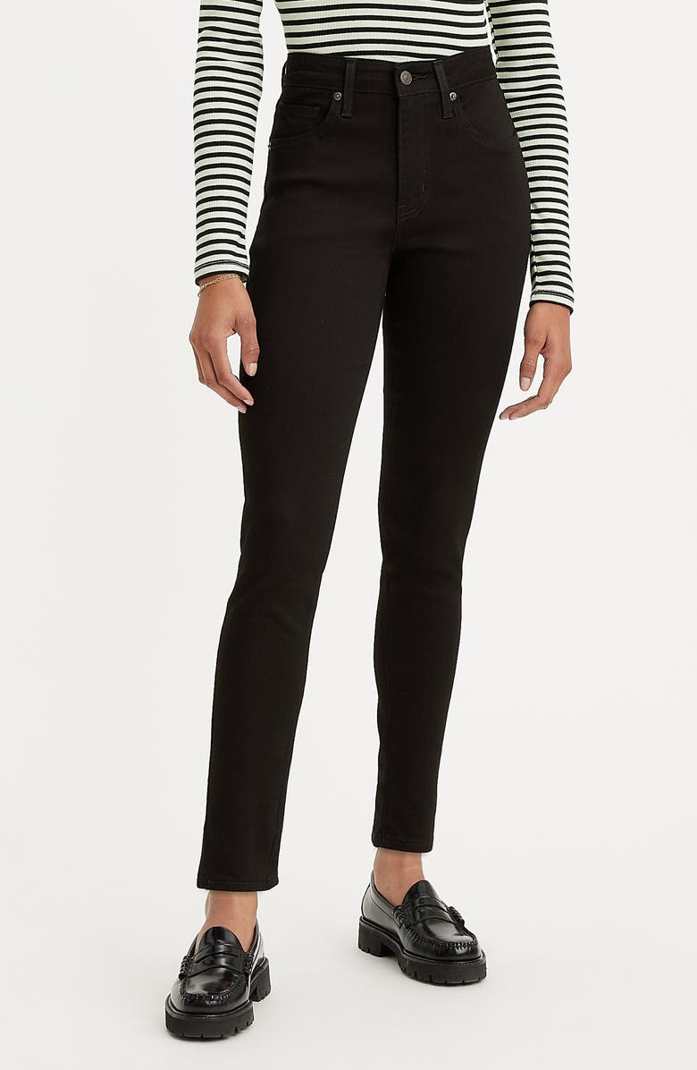Levi's<sup>®</sup> 721 High Waist Ankle Skinny Jeans, Main, color, Soft Black