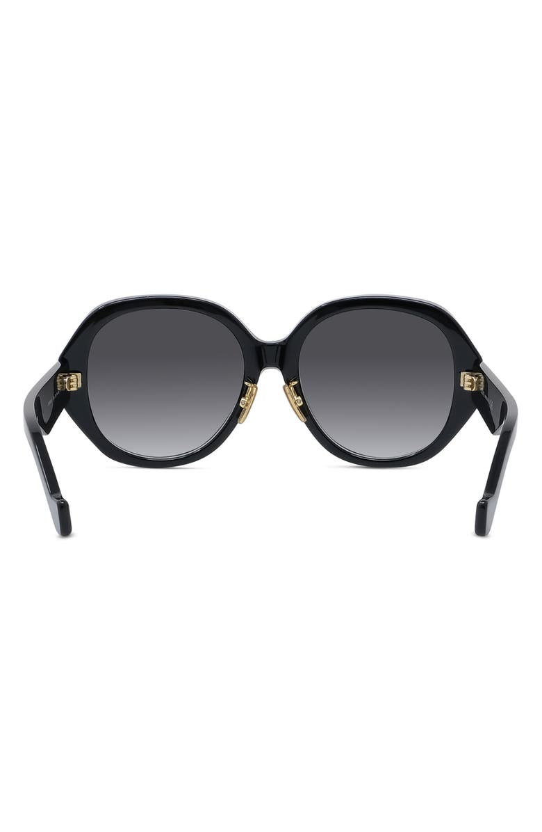 Loewe Chunky Anagram 57mm Round Sunglasses, Alternate, color, 
