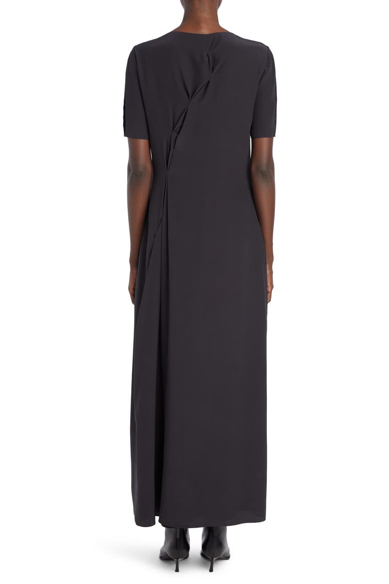 Rue Asymmetric Back Silk Shift Dress, Alternate, color, CONCRETE
