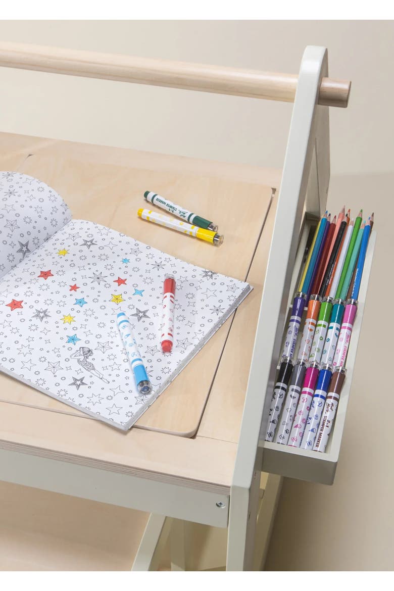 Multifunction Wooden Art & Sensory Table W/ Stools, Alternate, color, Natural Wood