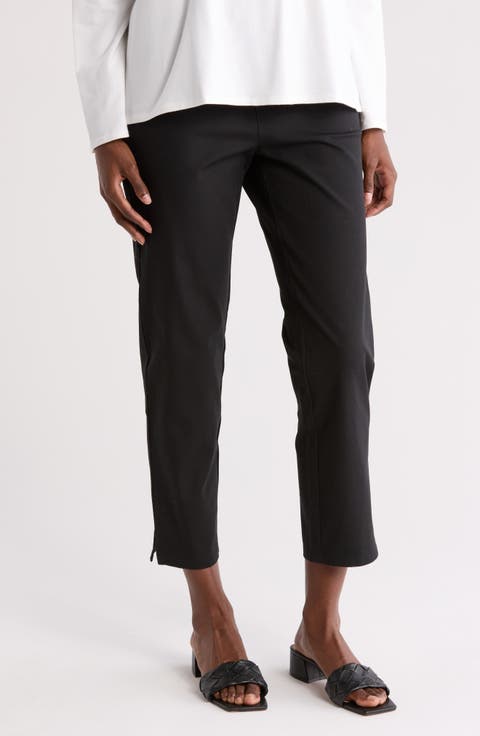 High Waist Slim Ankle Pants