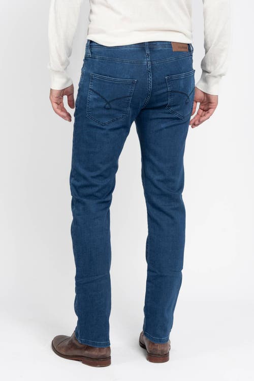 Jack Of Spades High Roller Fit Five Pocket Jeans In Medium Blue