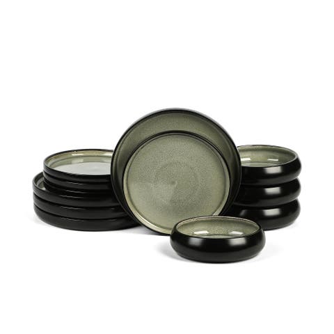 Lagoon Stoneware 12-Piece Dinnerware Set