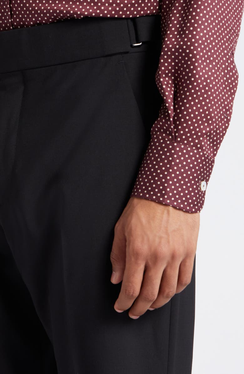 TOM FORD Atticus Wool Plain Weave Trousers, Alternate, color, Black