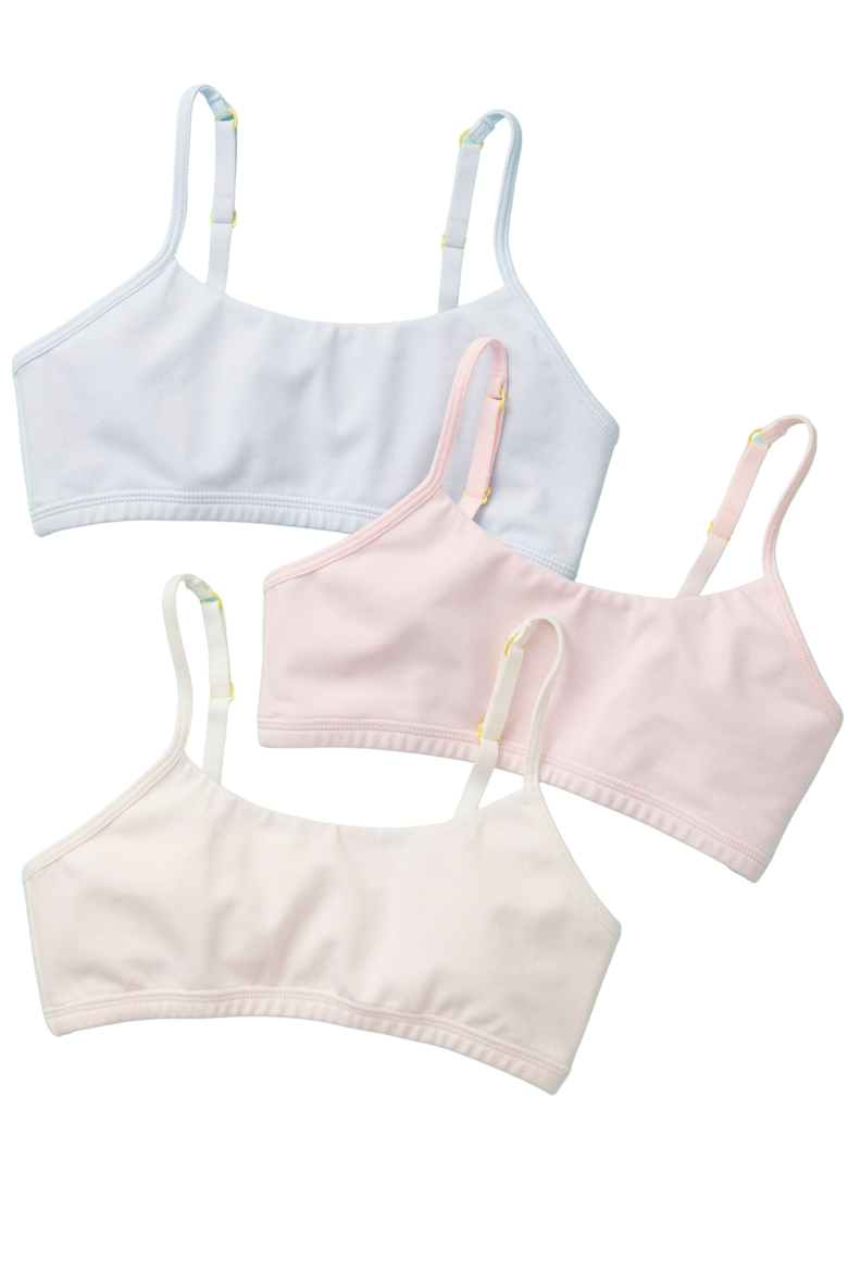 Ladybug Cotton Bra 3PK, Main, color, Cloud Paint