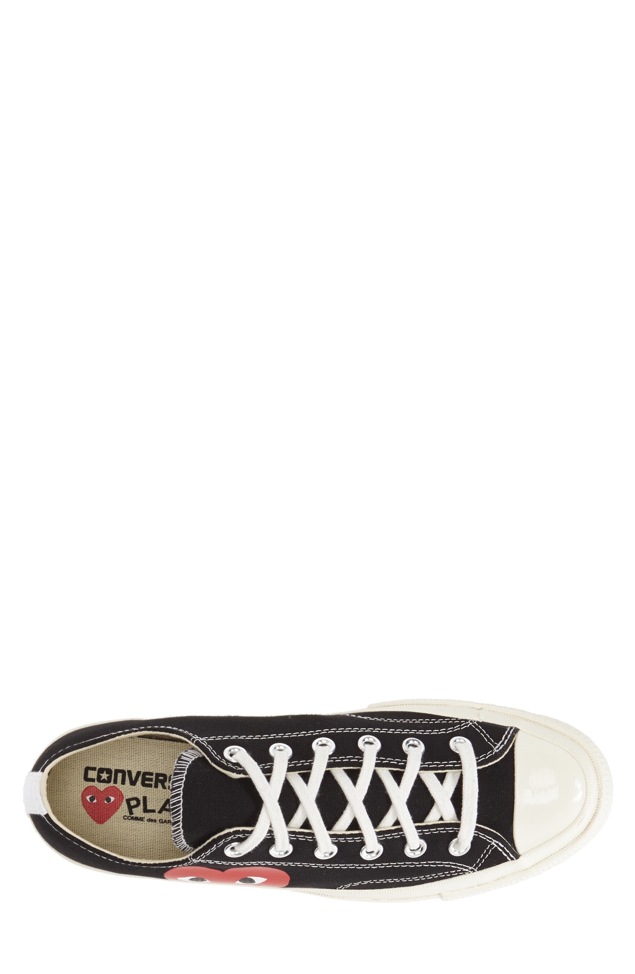 Comme des Garçons PLAY x Converse Chuck Taylor<sup>®</sup> Hidden Heart Low Top Sneaker, Alternate, color, 
