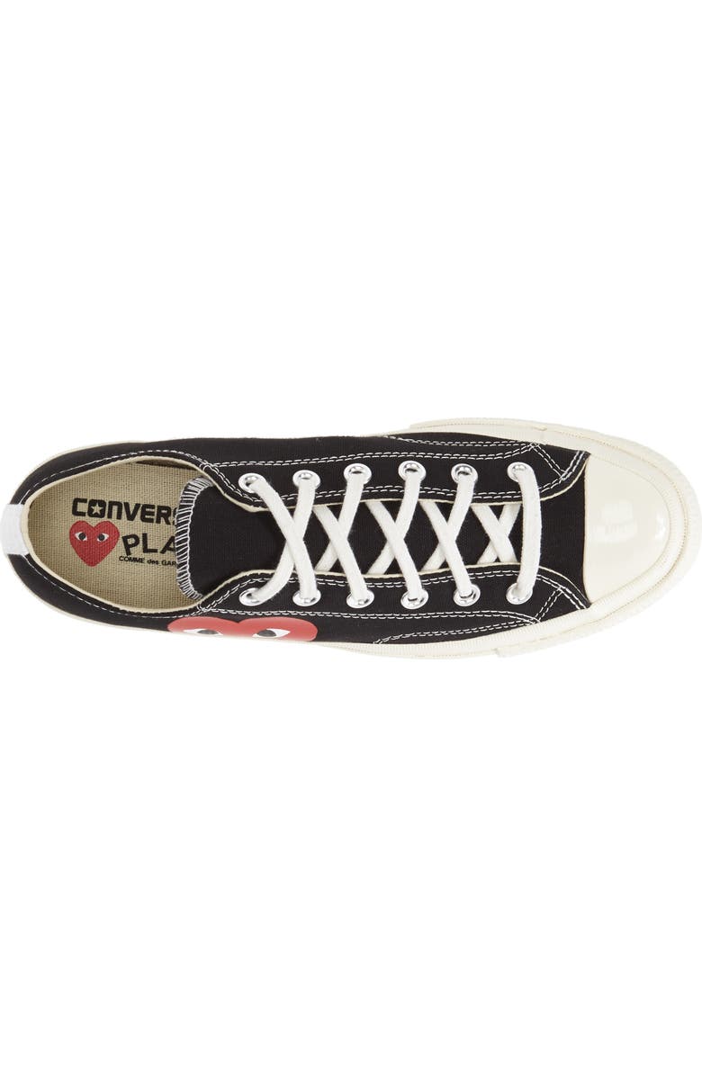 Comme des Garçons PLAY x Converse Chuck Taylor<sup>®</sup> Hidden Heart Low Top Sneaker, Alternate, color,