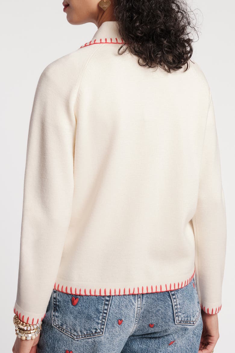 Babs Cardigan, Alternate, color, Natural/Orange