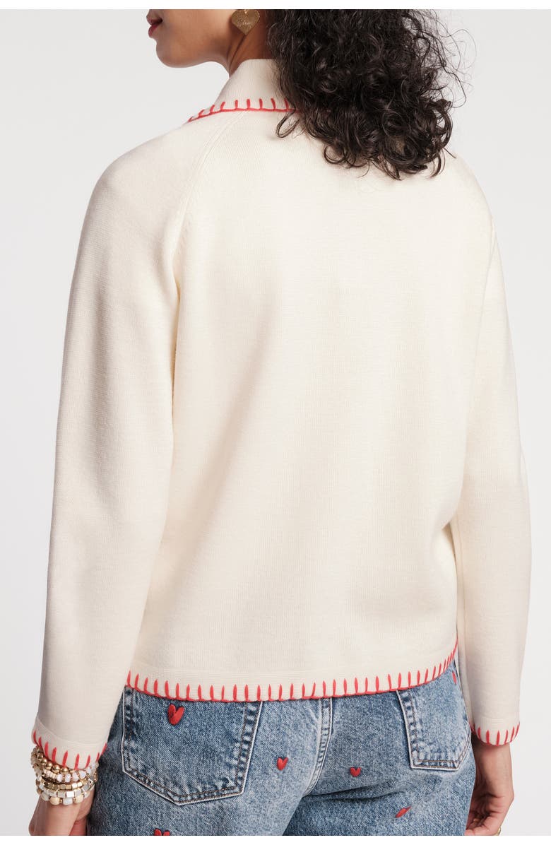 Frances Valentine Babs Cardigan, Alternate, color, Natural/Orange