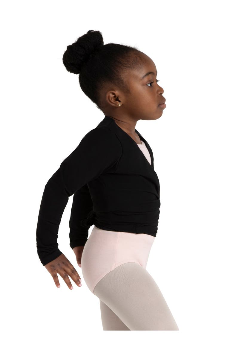 Wrap Top, Alternate, color, Black