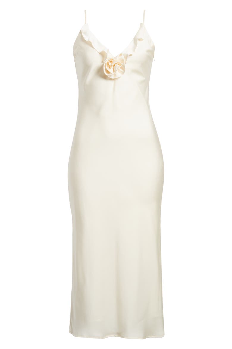 Bailey Floral Satin Slipdress, Alternate, color, CREAM