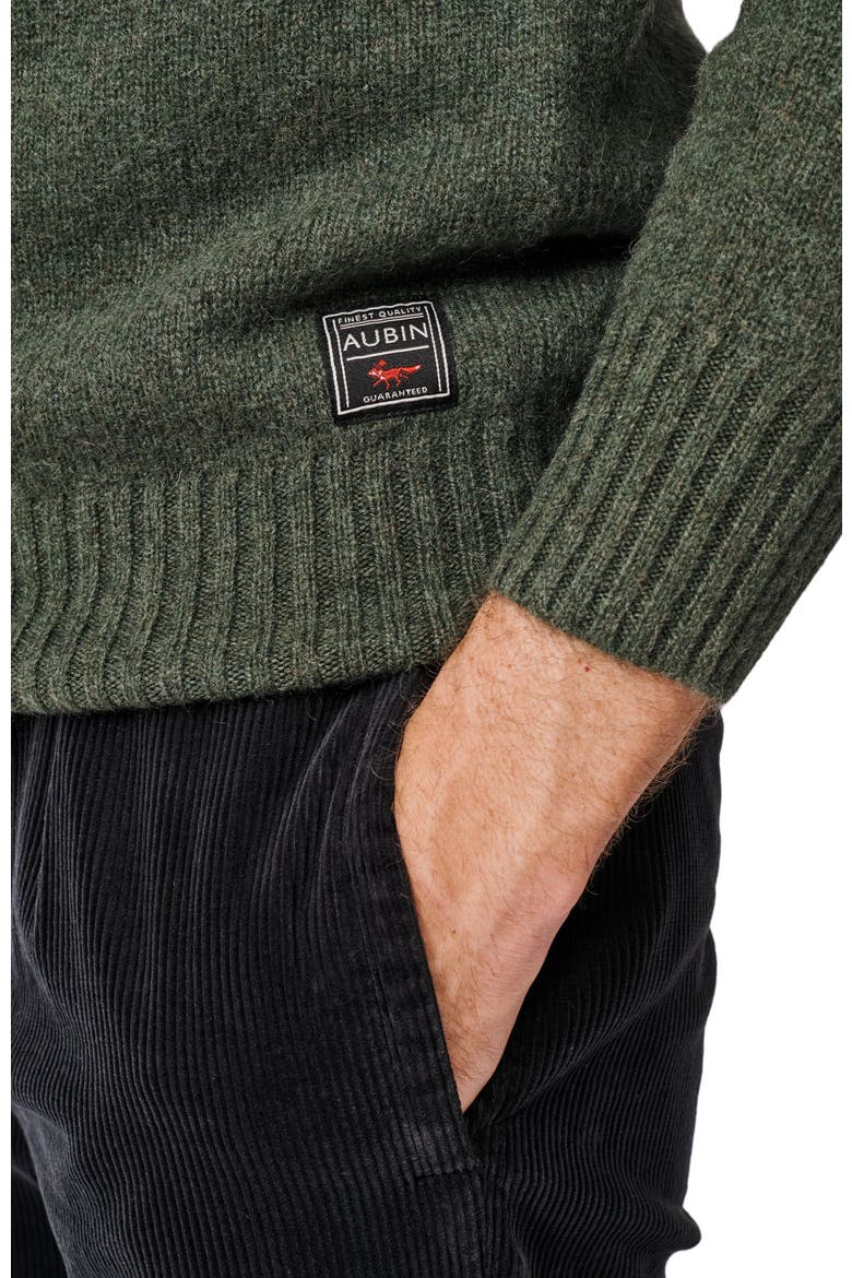 Prestwick Shetland Crew Neck Sweater, Alternate, color, Dark Green