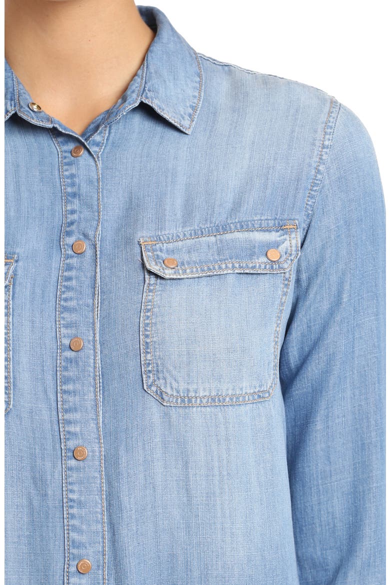 Sammy Indigo Gold Denim Shirt, Alternate, color, INDIGO GOLD SHIRTING