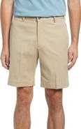 Berle Charleston Khaki Flat Front Stretch Poplin Shorts