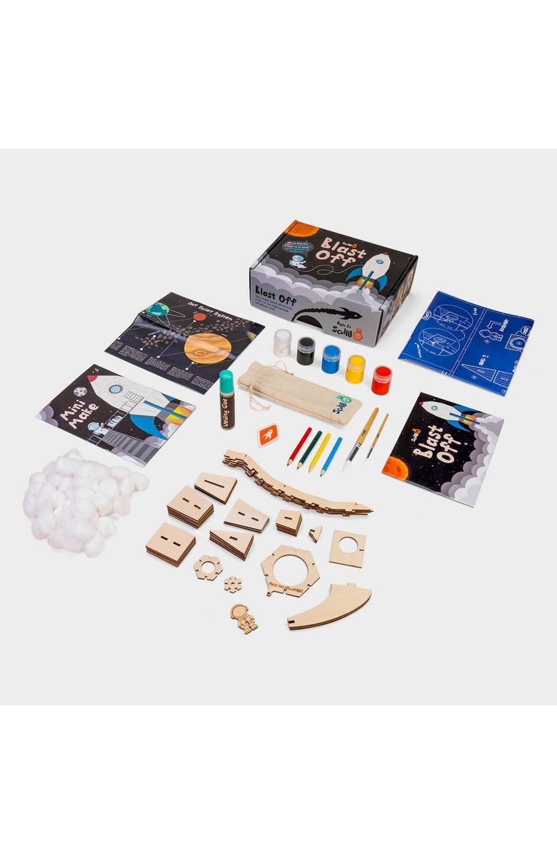 SCULPD Kids Blast Off Rocket Making Kit, Main, color, Blue Multi