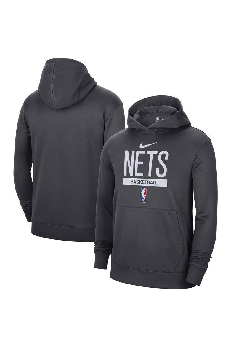 Men's Nike Anthracite Brooklyn Nets 2022/23 Spotlight On-Court Practice Performance Pullover Hoodie, Main, color, Anthracite