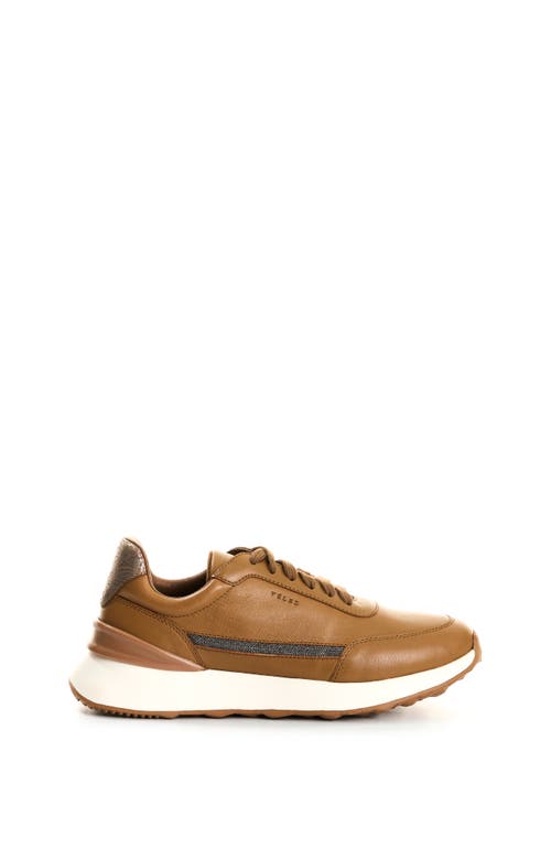 Velez Leather Sneakers With Details In Brown