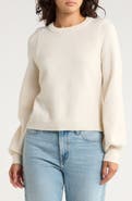 French Connection Braided Shoulder Crewneck Sweater