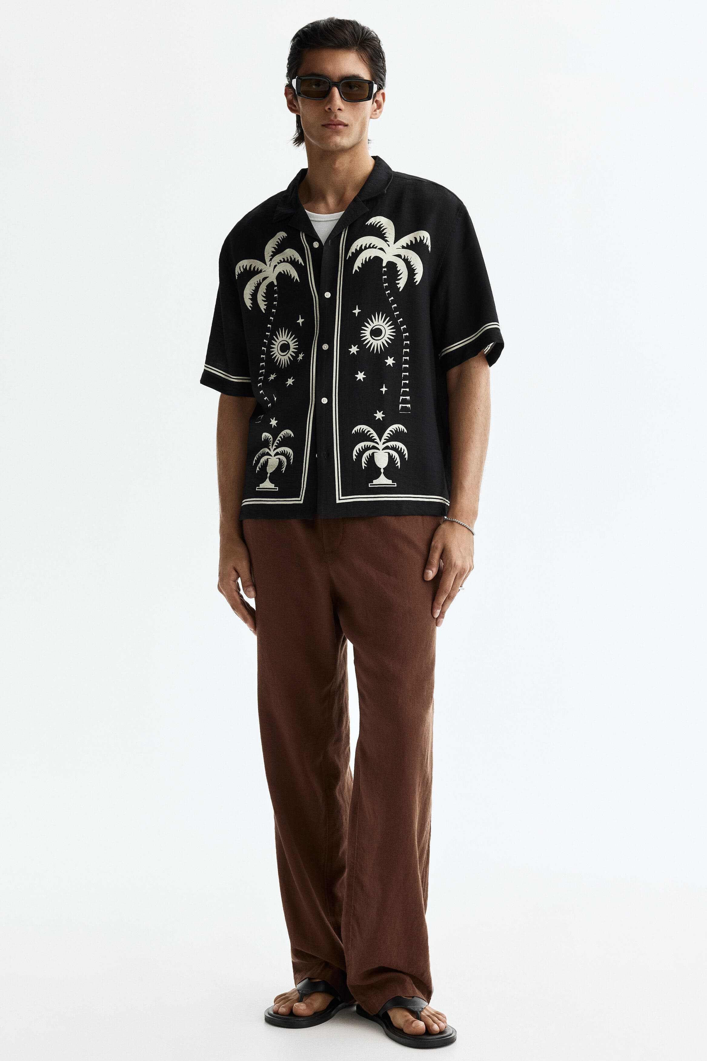 Relaxed Fit Printed Resort Shirt - image 2