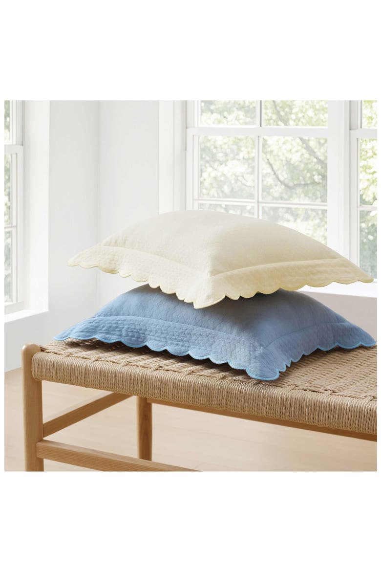 Signature Scallop Decorative Pillow, Alternate, color, SWEET CREAM