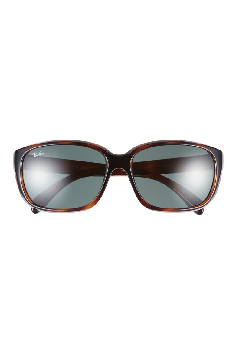 58mm Rectangular Sunglasses, Main, color, LITE HAVANA