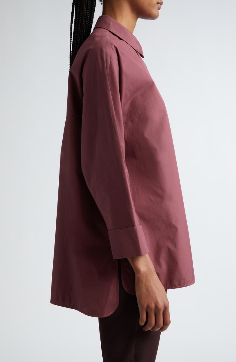 Max Mara Delfina Cotton Button-Up Shirt, Alternate, color, 