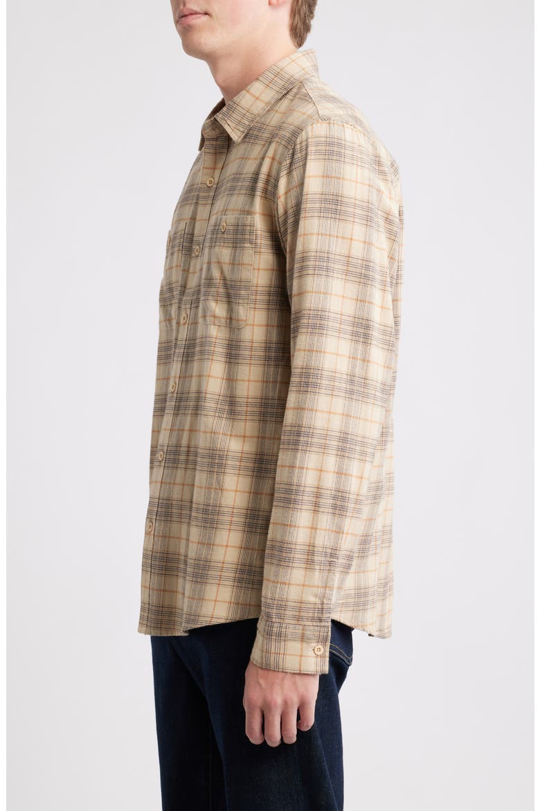 Wayne Plaid Button-Up Work Shirt, Alternate, color, TAN MULTI