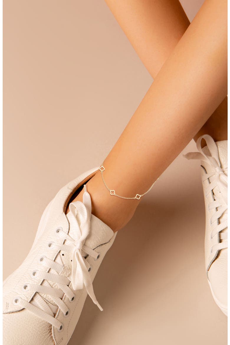 Clover Station Anklet, Alternate, color, GOLD