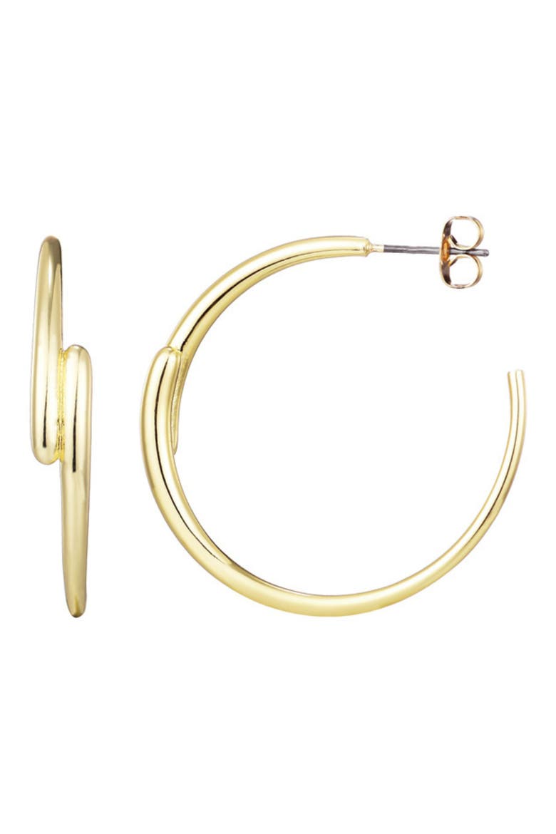 Overlapping Hoop Earrings, Main, color, GOLD
