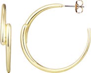 Adornia Overlapping Hoop Earrings
