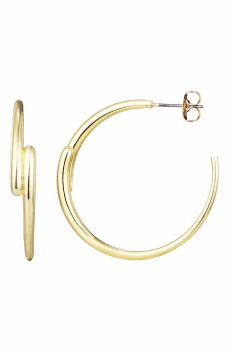 Adornia Overlapping Hoop Earrings