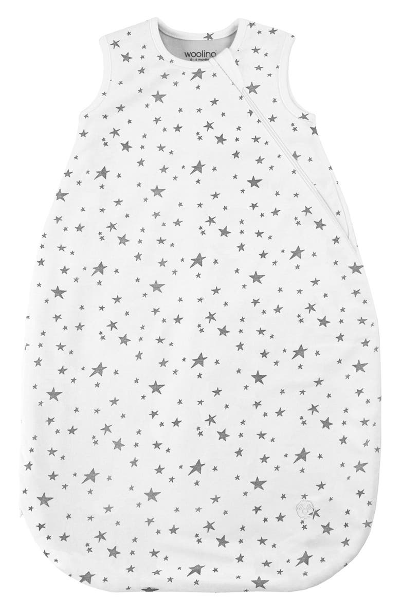 WOOLINO 4 Season Organic Cotton & Merino Wool Wearable Blanket, Main, color, Stars