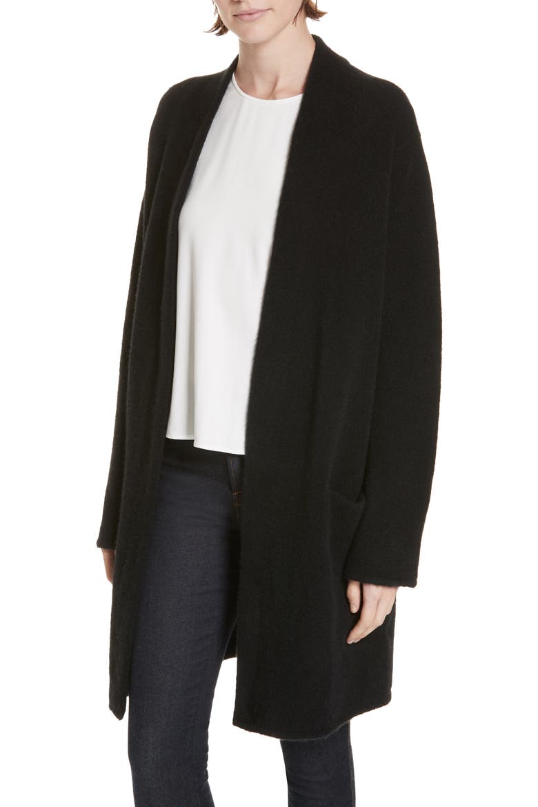 Open Sweater Coat, Main, color, BLACK