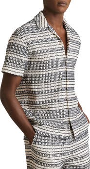 Reiss Chez Crochet Camp Shirt