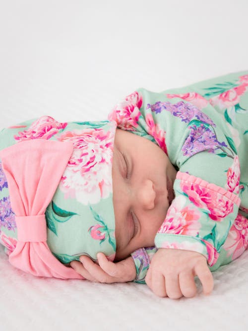 Rufflebutts Ruffle Knotted Sleep Gown & Hat Set In Multi