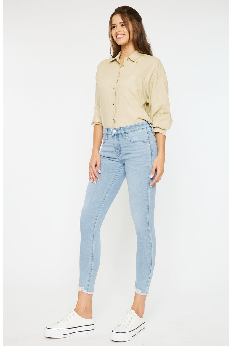 Willowbrook Essentials Mid Rise Ankle Skinny Jeans, Alternate, color, Light Wash