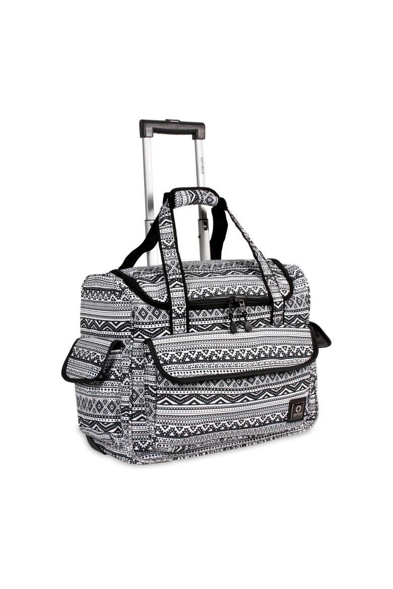 Donna Rolling Carry-on Tote with Laptop Sleeve for Travel and Work, Alternate, color, TRIBAL