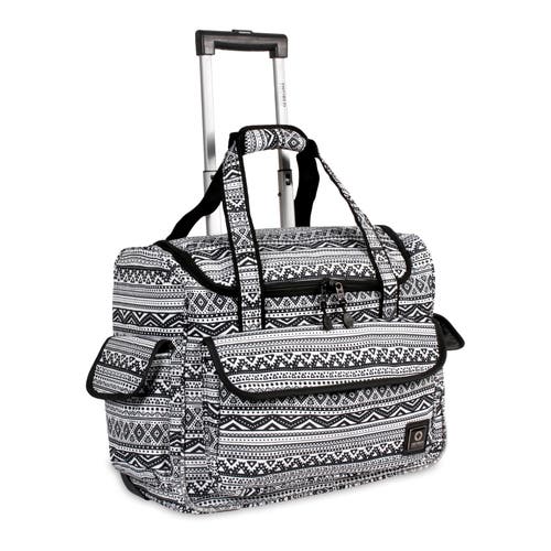 J World Donna Rolling Carry-on Tote With Laptop Sleeve For Travel And Work