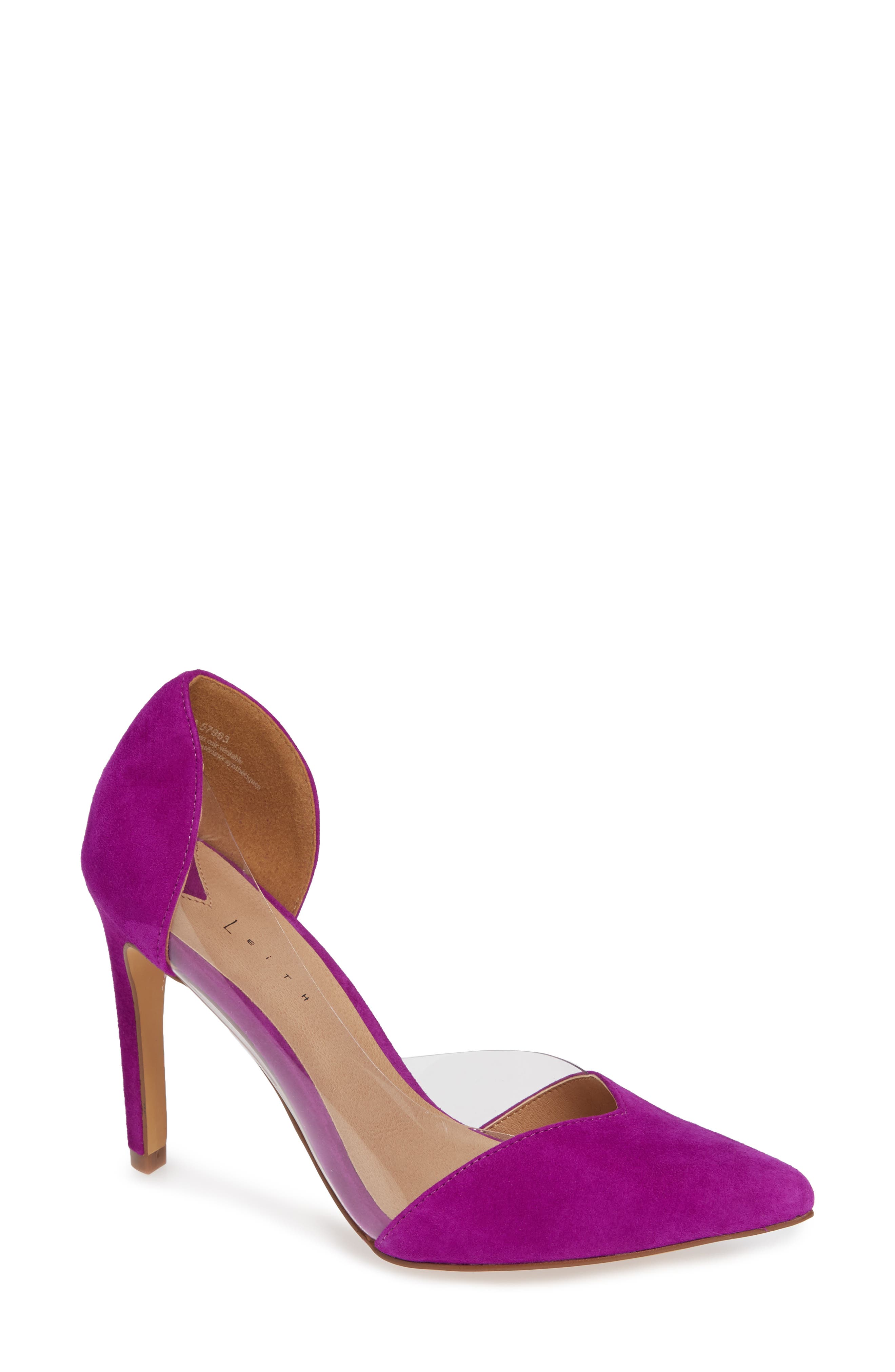 Leith Parker Clear d'Orsay Pump, Main, color, 